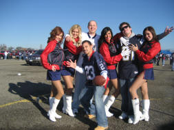 In the parking lot with the Jills