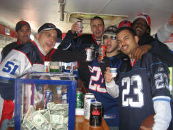 Tailgating time for shots at the bar